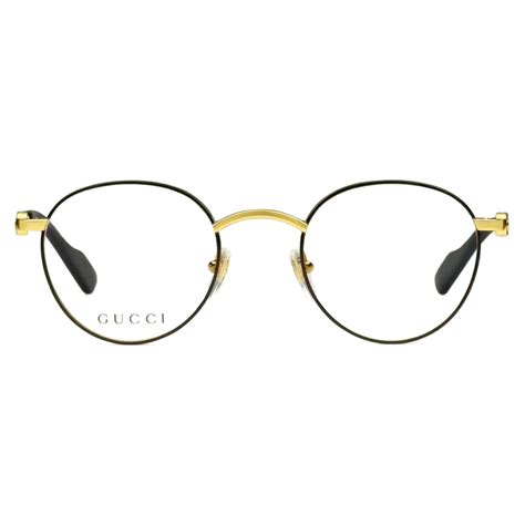 gold gucci round glasses|Gucci gold frame eyeglasses.